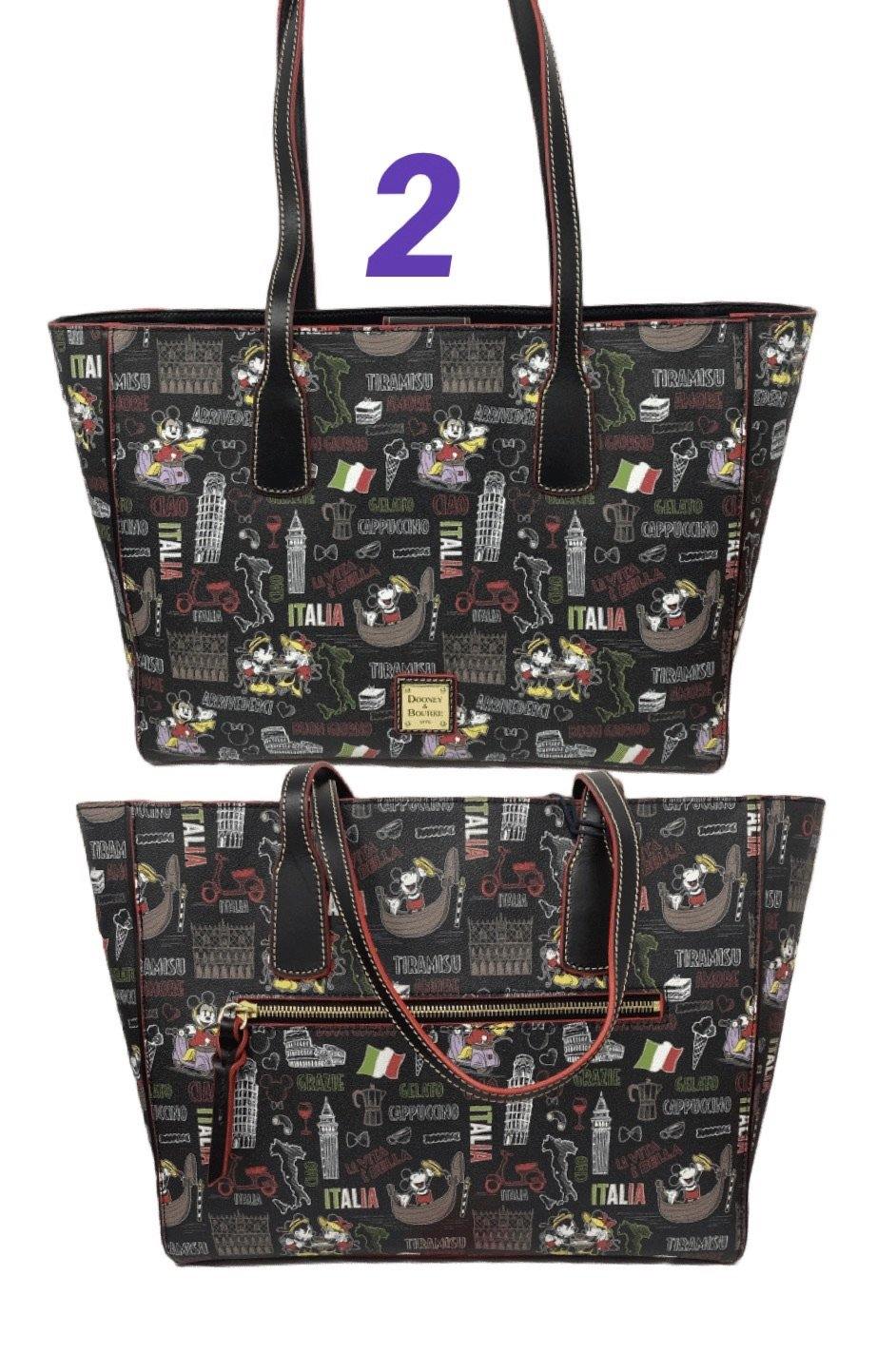 Disney Dooney & Bourke Mickey and Minnie Mouse ''Italia'' Tote Bag Purse - World of Treasures