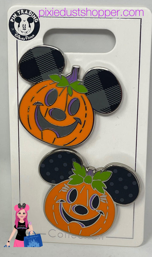 Disney Mickey and Minnie Pumpkin Halloween Pin Set-2021 - World of Treasures