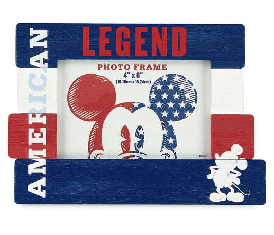 Disney Mickey Mouse American Legend Americana 4” x 6” Picture Frame - World of Treasures