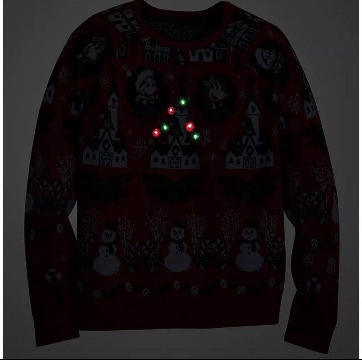 Disney Mickey Mouse Light Up Holiday Womens Sweater - World of Treasures