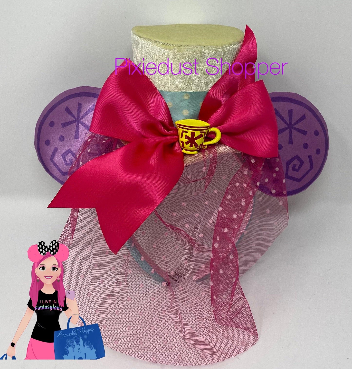 Disney Minnie Mouse: The Main Attraction Ear Headband for Adults – Mad Tea Party – Limited Release - World of Treasures