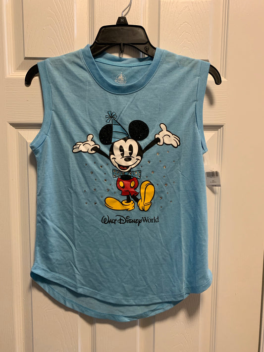 Disney World Mickey Celebration Rhinestone Women’s Tank - 3X