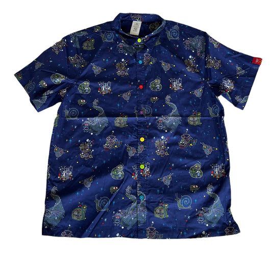 Disneyland Main Street Electrical Parade Camp Shirt 50th Anniversary