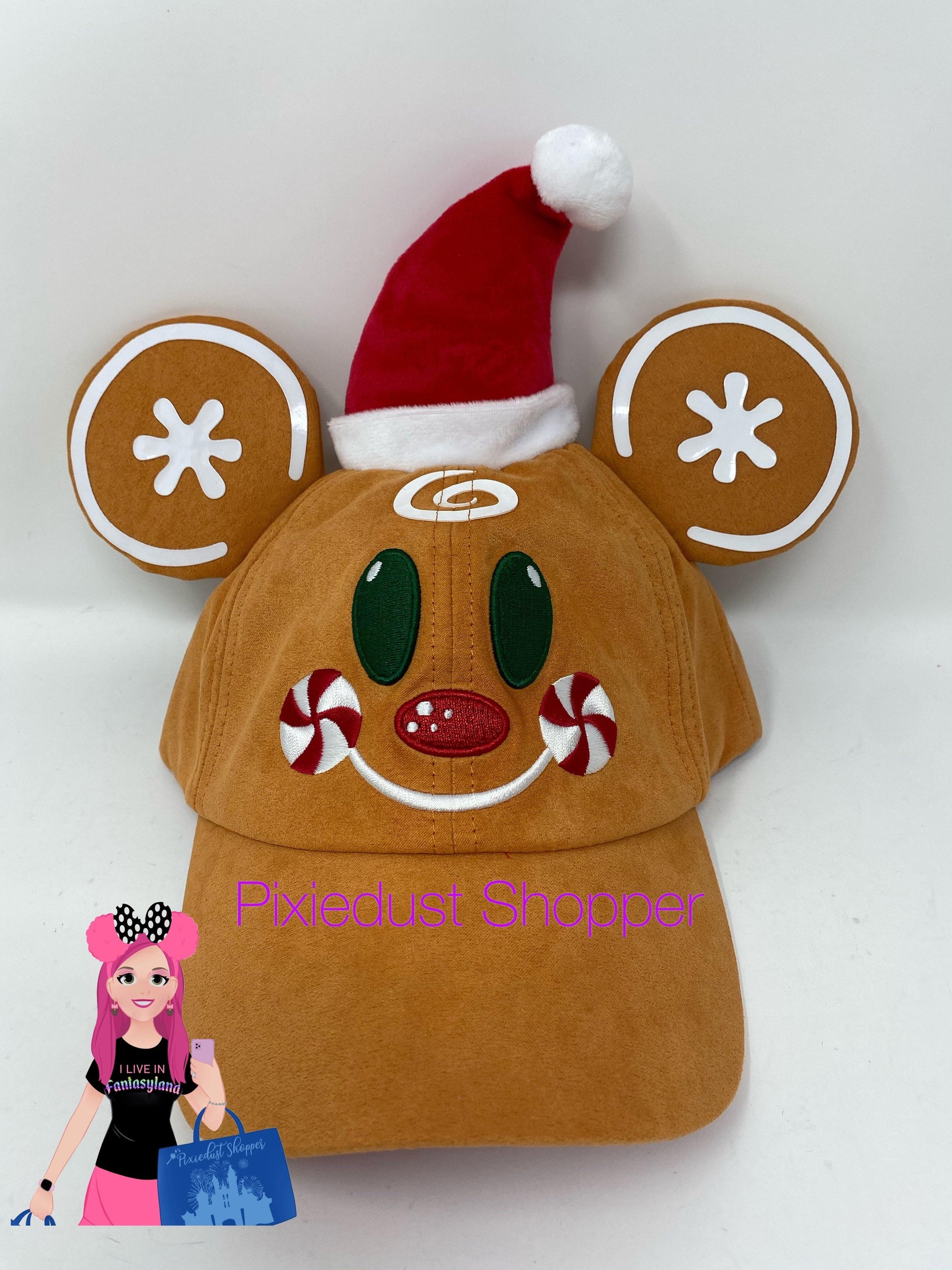 Walt Disney World Mickey Mouse Gingerbread Man Holiday Baseball Hat - World of Treasures