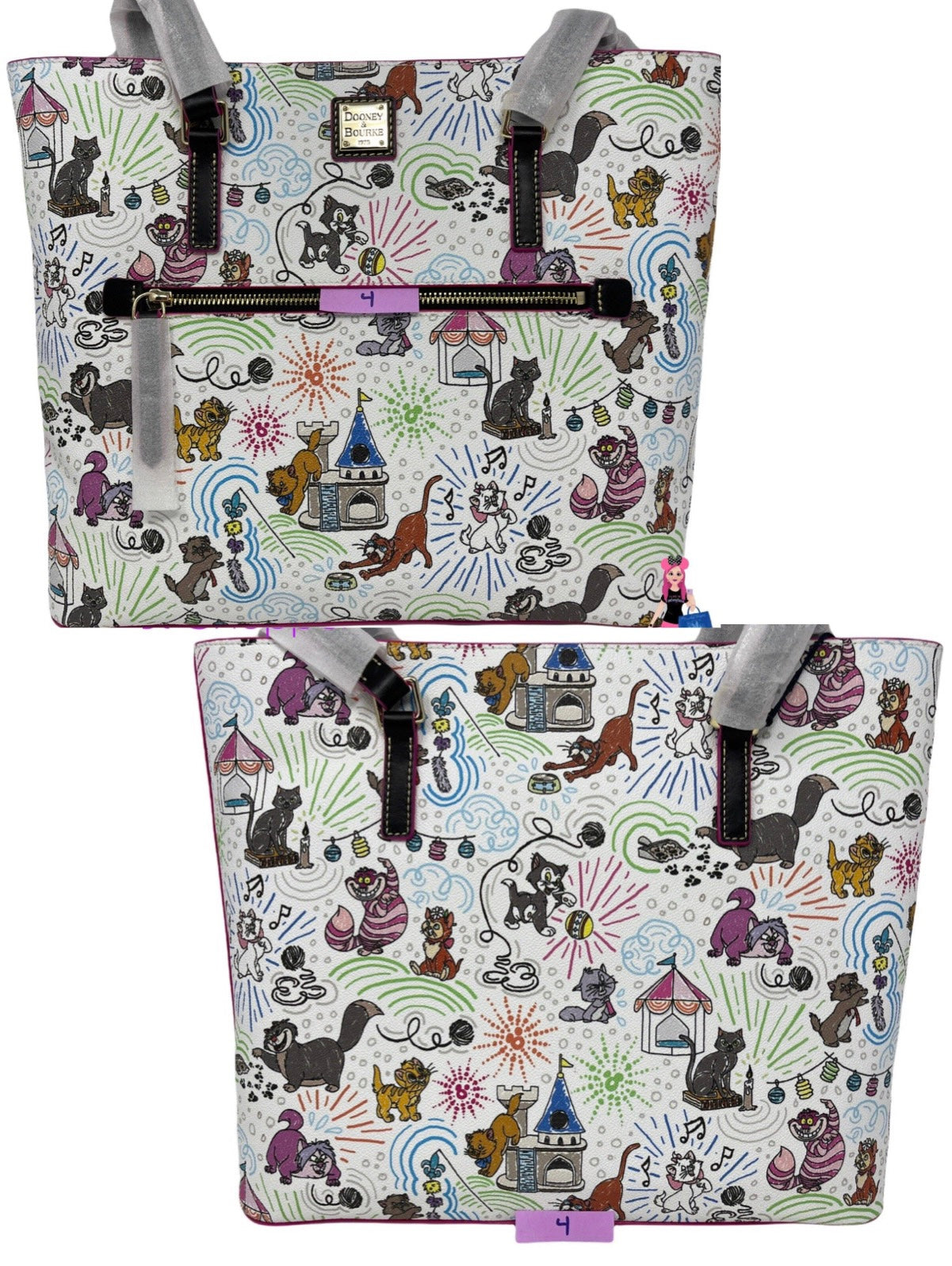 Disney Cats Sketch Dooney & Bourke Shopper Bag