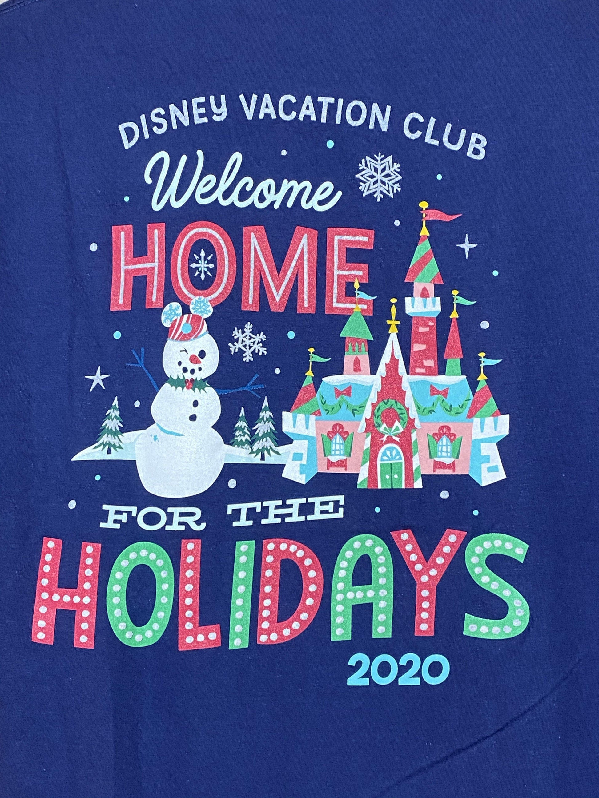 Disney Vacation Club Welcome Home for the Holidays 2020 Mickey Snowman Shirt - World of Treasures