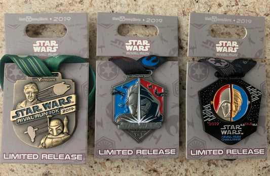 RunDisney Star Wars 2019 Rival Run Marathon Medal Replica Pins