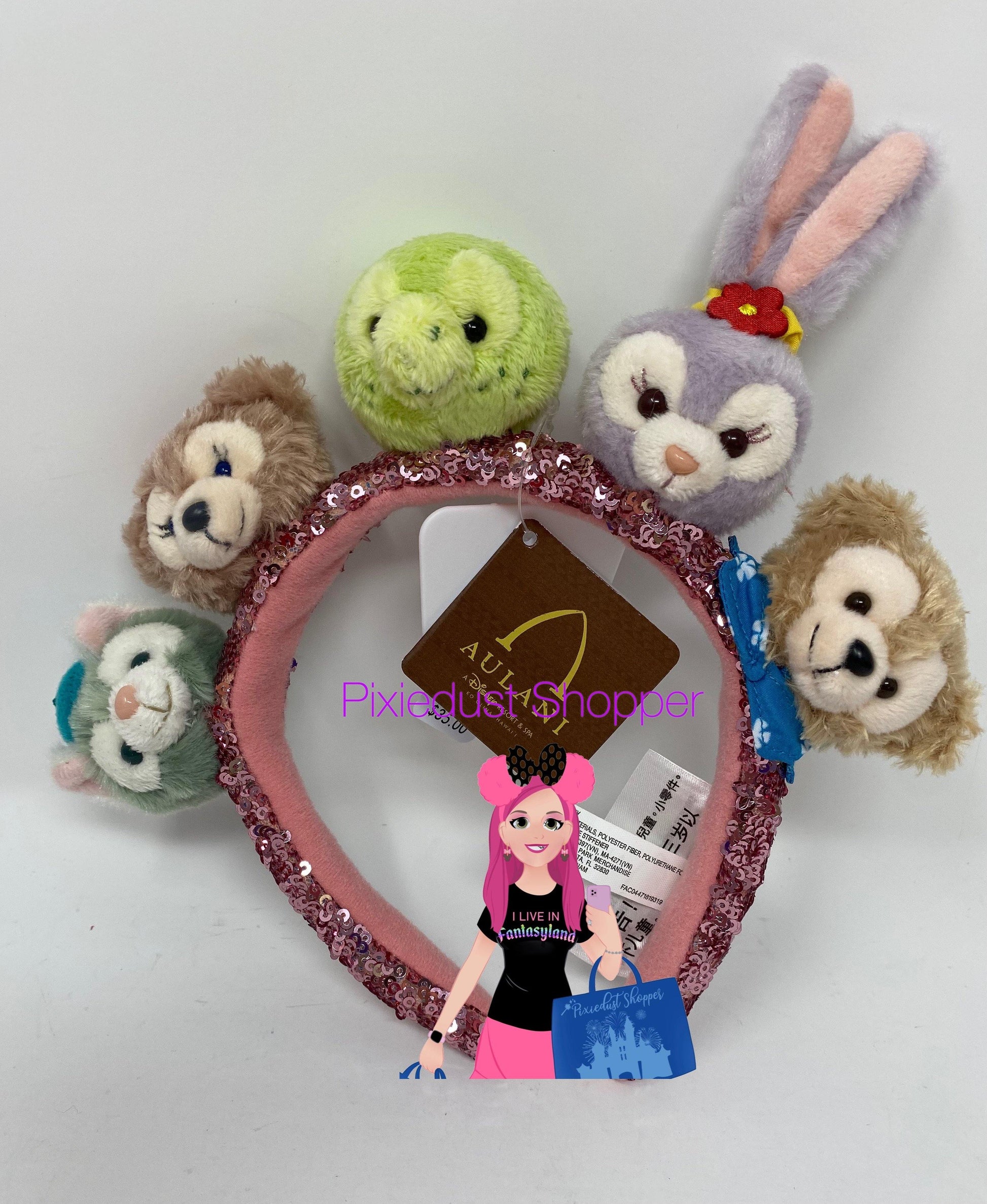 Disney Aulani Resort Duffy and Friends Plush Headband for Adults - World of Treasures