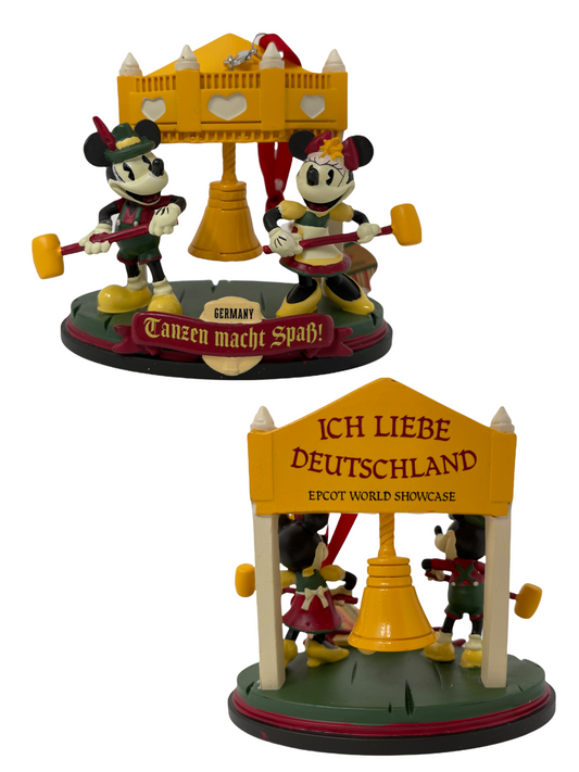 Disney EPCOT Germany Pavilion Mickey and Minnie Bellringer Figural Ornament