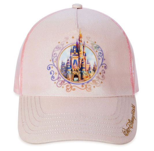 Walt Disney World 50th Anniversary Iridescent Pink Cinderella Castle Hat