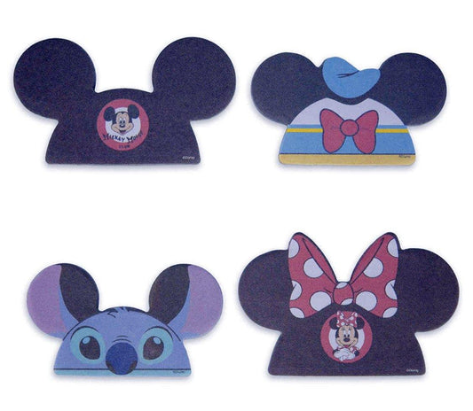 Disney 4 Pack Notepad Set- Character Hats Stitch, Mickey, Minnie, Donald - World of Treasures