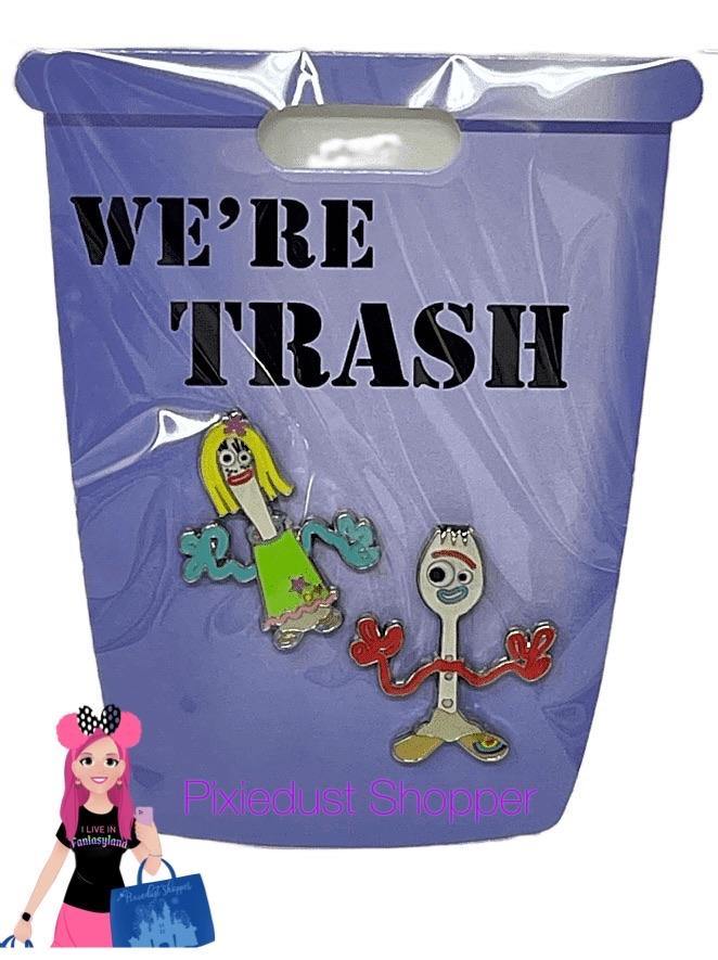 Disney Toy Story 4 We’re Trash Forky and Knifey Pin Set - World of Treasures