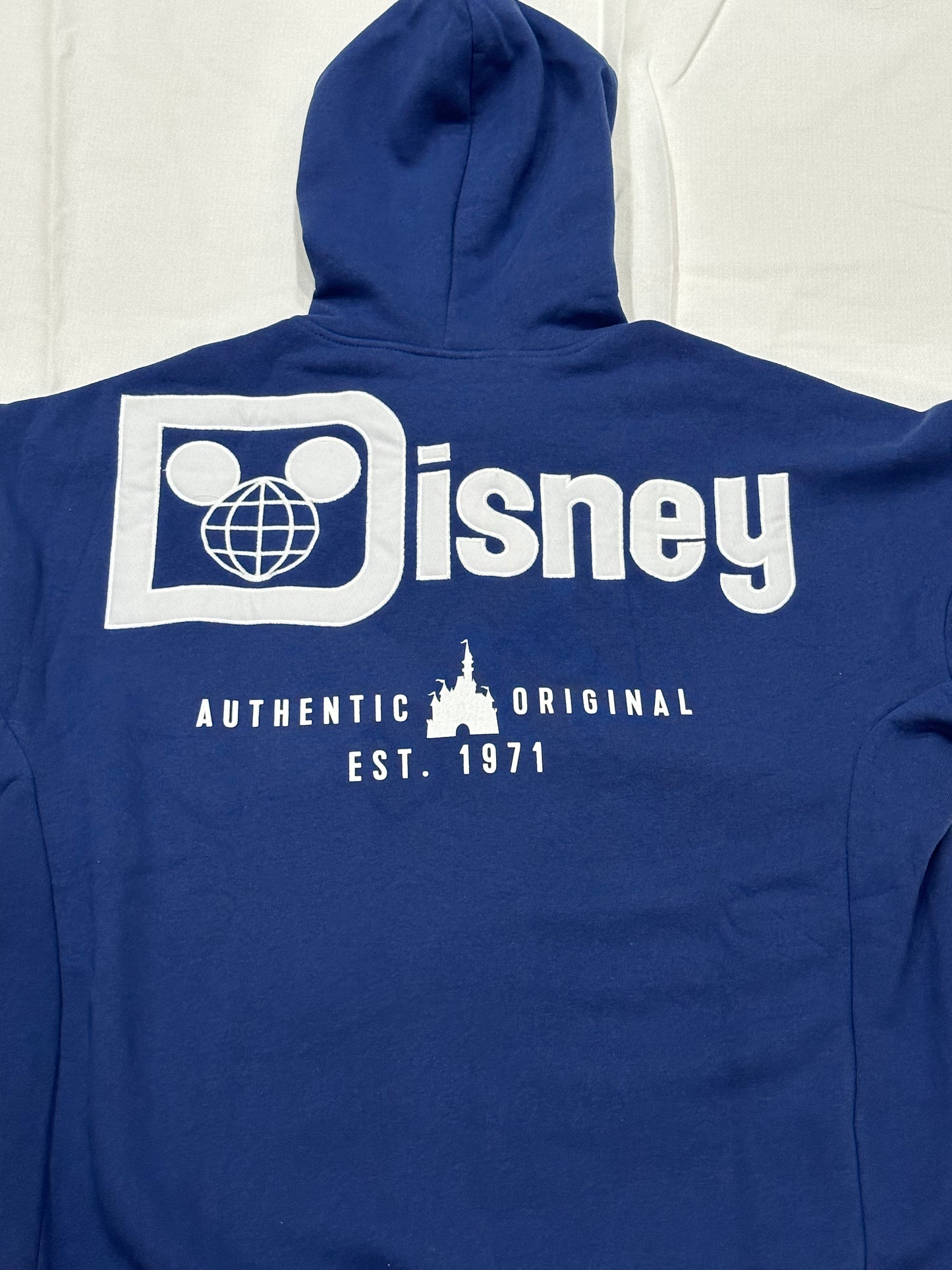 Walt Disney World Castle Mickey Zip Up Hoodie-Navy