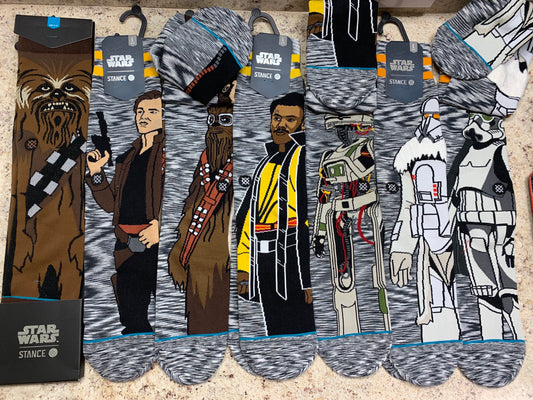 Disney Star Wars Stance Socks Chewie, Kessel Run-Hans/Chewie, Calrissian, or Sto