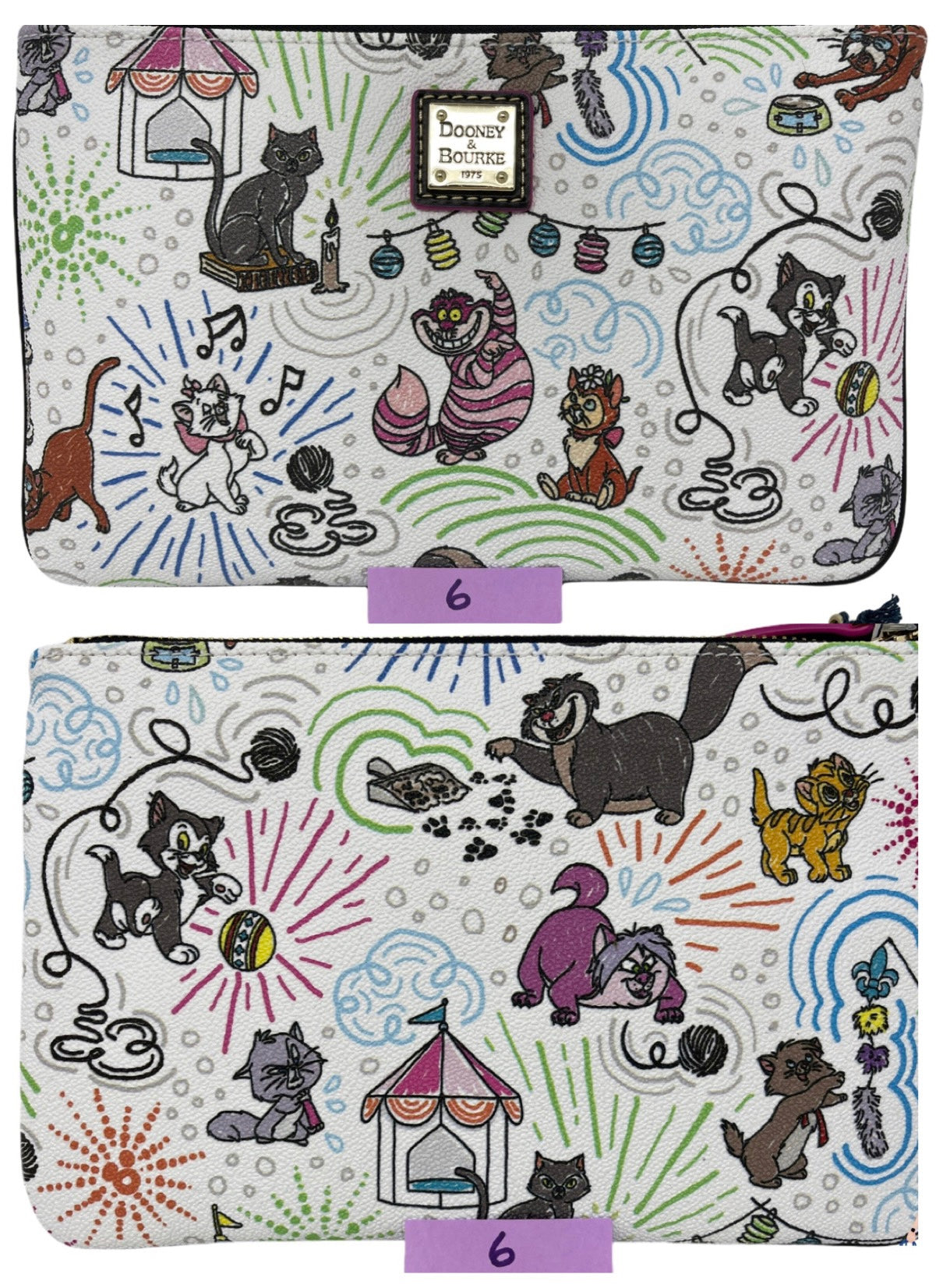 Disney Cats Sketch Dooney & Bourke Wristlet Wallet