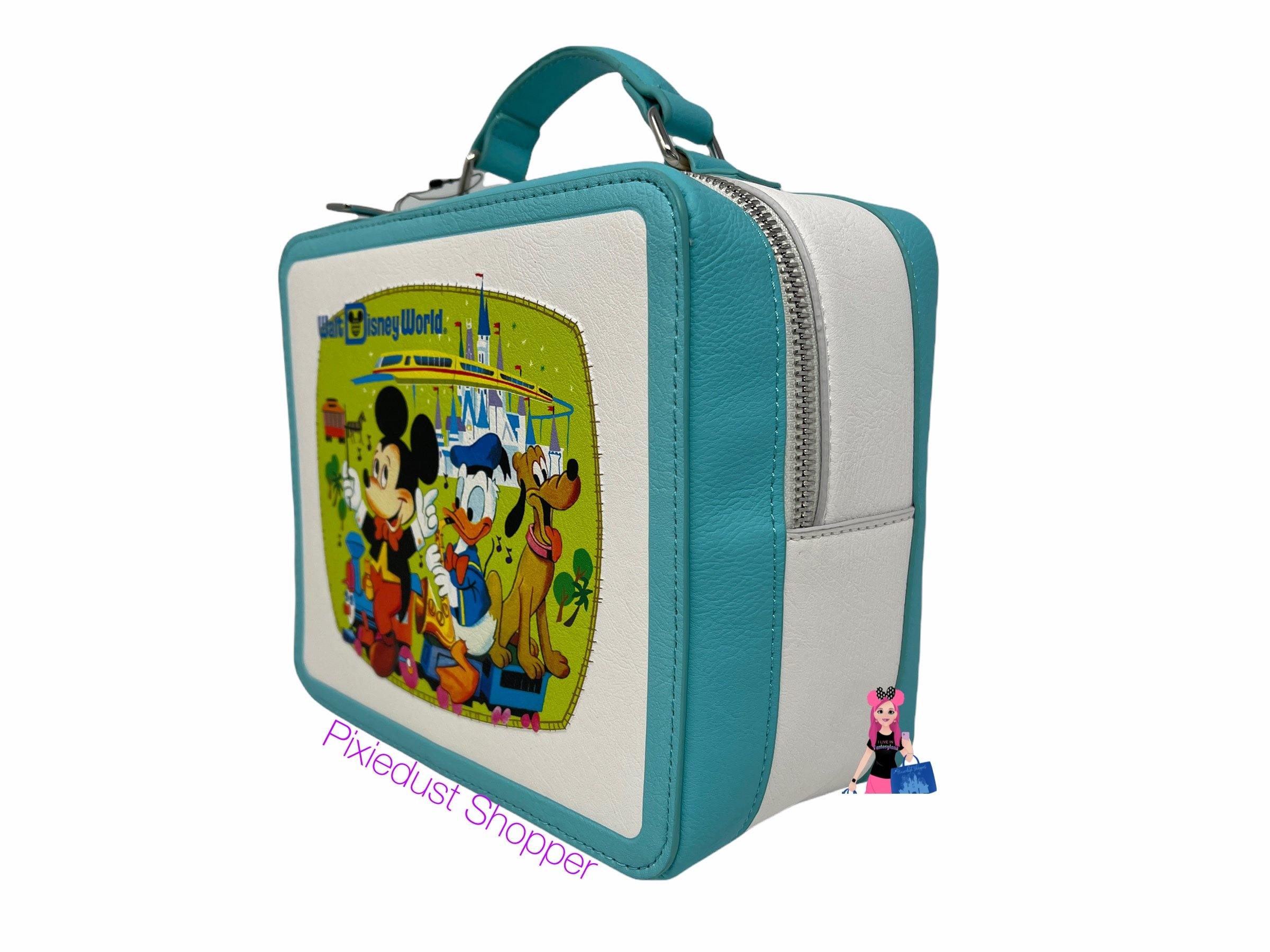 LoungeFly Walt Disney world 50th outlet Vault Crossbody Lunchbox bag Retro look New