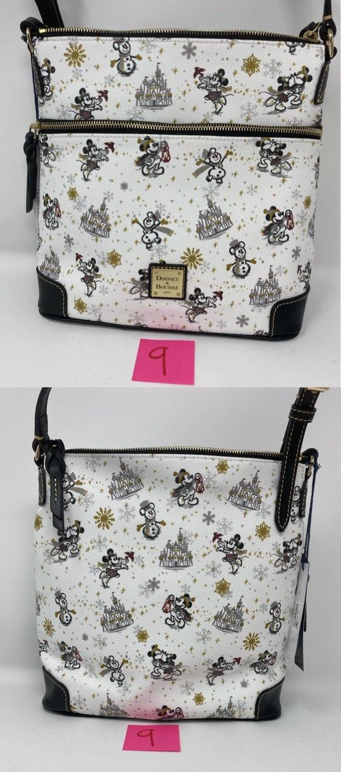 Disney Dooney & Bourke Mickey and Minnie Mouse Holiday Dooney Crossbody Bag Purse - World of Treasures