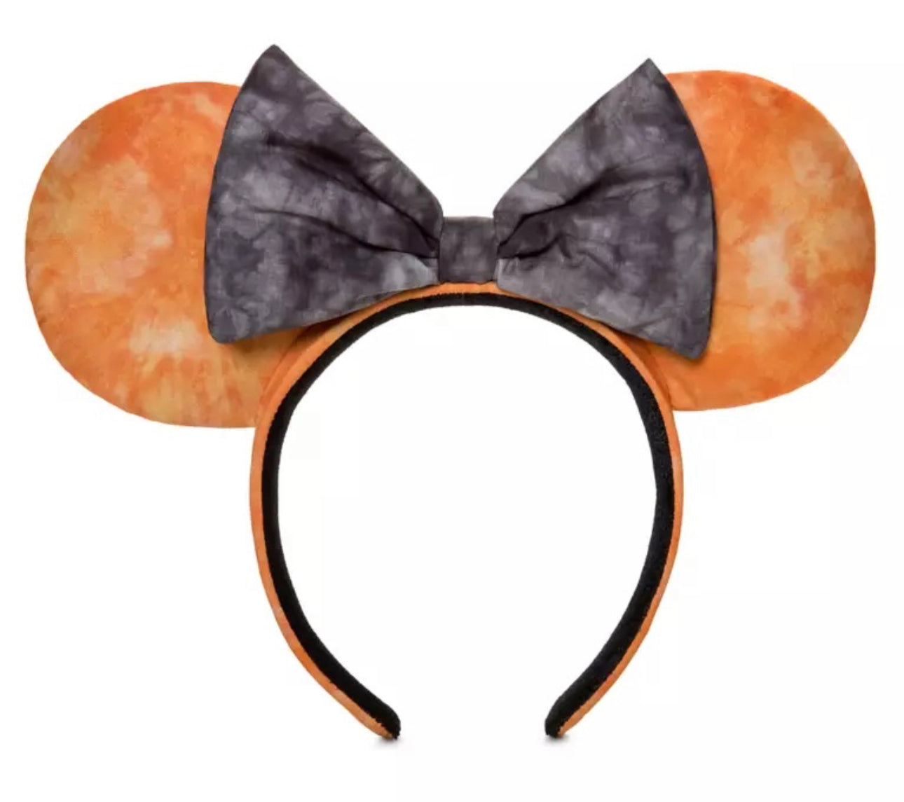 Disney Orange and Black Tie Dye Halloween 2022 Minnie Ear Headband