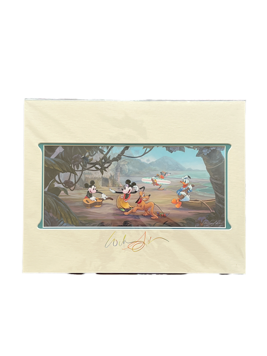 Disney Matted Print “Hawaiian Holiday” SIGNED by William Silvers