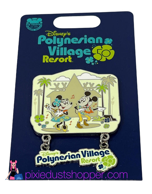 Walt Disney World 50th Anniversary Polynesian Minnie & Minnie Pin