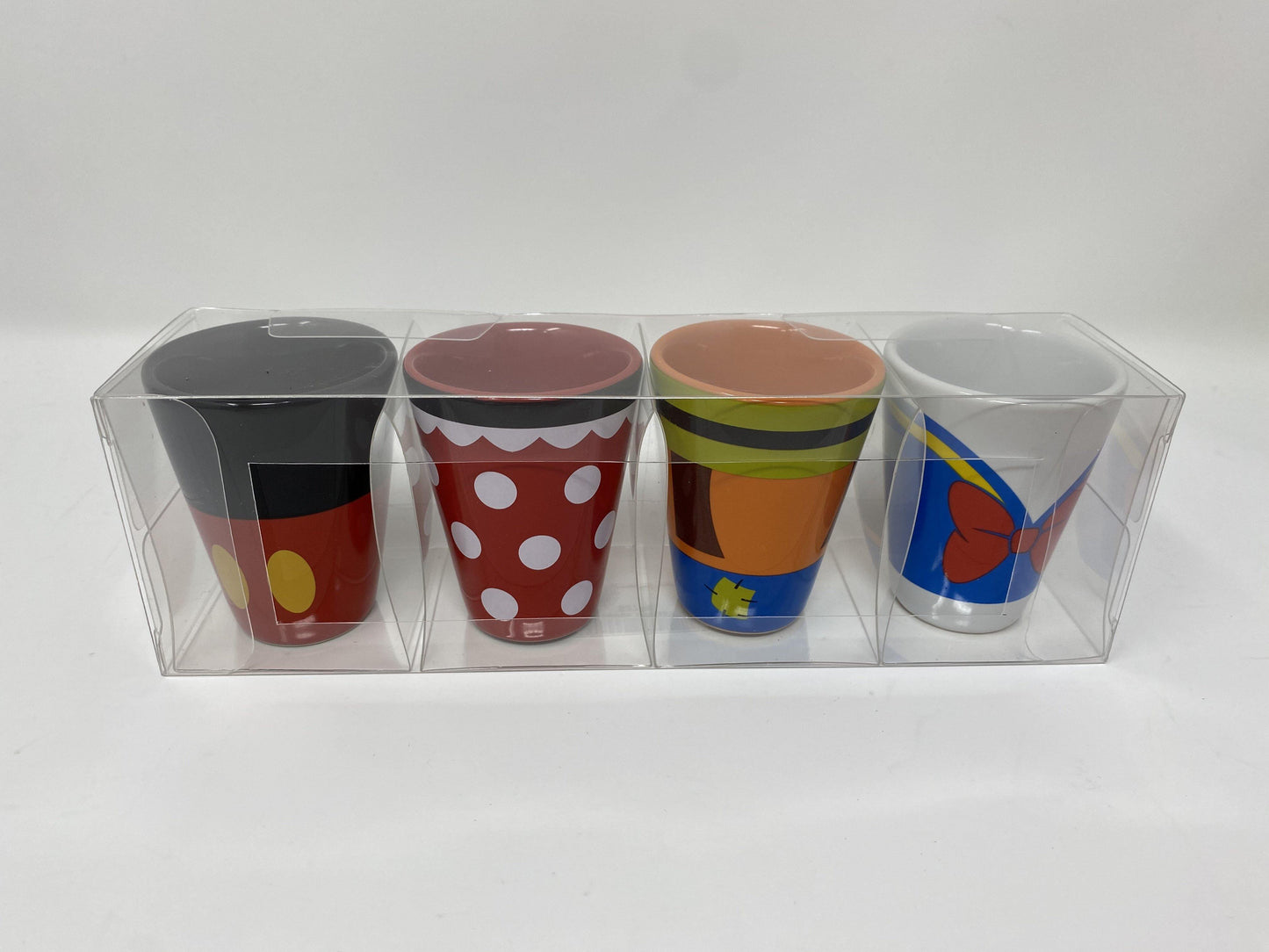 Disney Mickey, Minnie, Donald, and Goofy Toothpick Holder Shot Glasses - World of Treasures