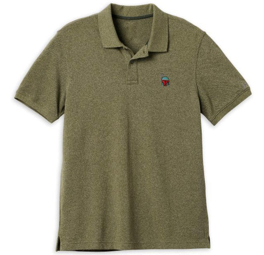 Disney Star Wars Boba Fett Embroidered Mens Polo Shirt - Small