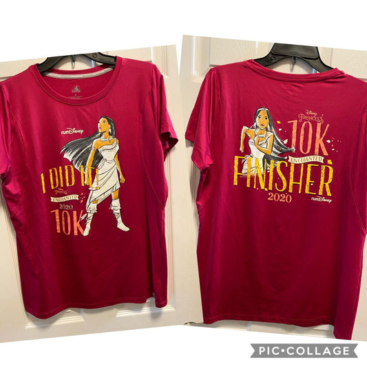 RunDisney 2020 Princess Half Marathon 10k Pocahontas I Did It Finisher Shirt - World of Treasures