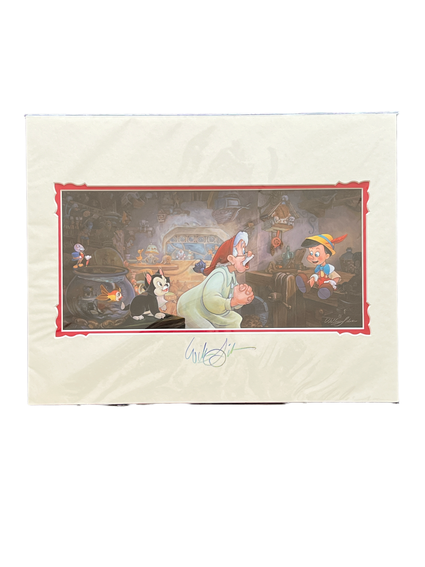 Disney Festival of Arts "No Strings" Pinocchio SIGNED by William Silvers 14x18"