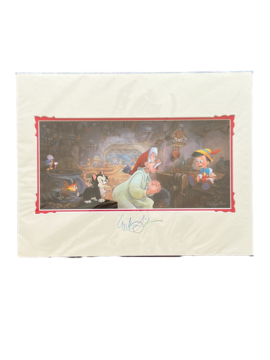 Disney Festival of Arts "No Strings" Pinocchio SIGNED by William Silvers 14x18"