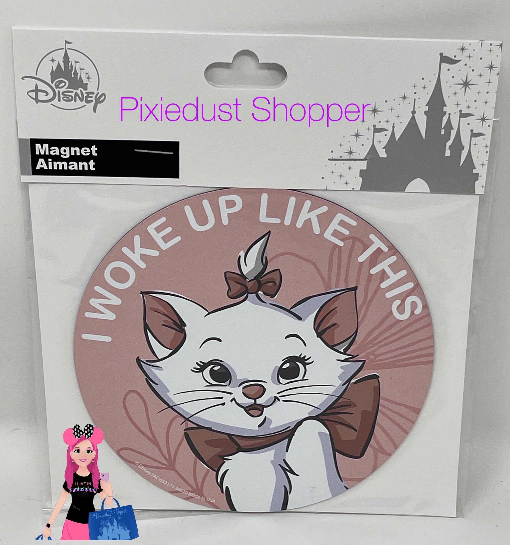 Disney “I Woke Up Like This” Aristocats Marie Magnet - World of Treasures