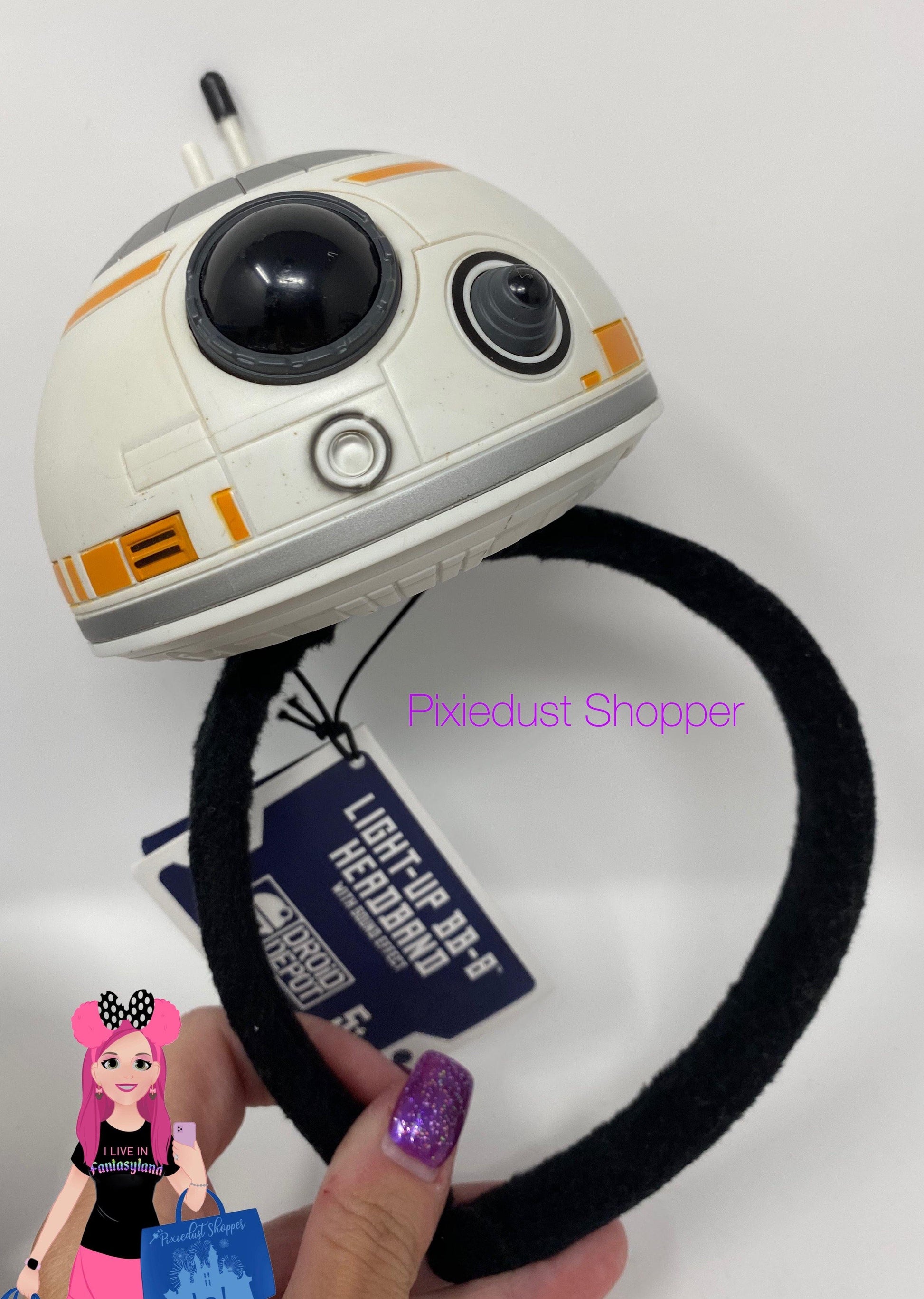 Disney Star Wars Galaxy Edge Droid R2D2 or BB8 Light Up, Interactive Ear Headband - World of Treasures