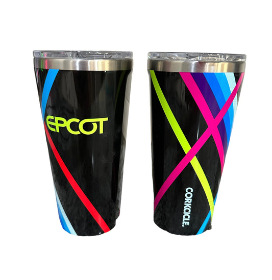 Disney Epcot Creations Colorful Corkcicle Travel Tumbler