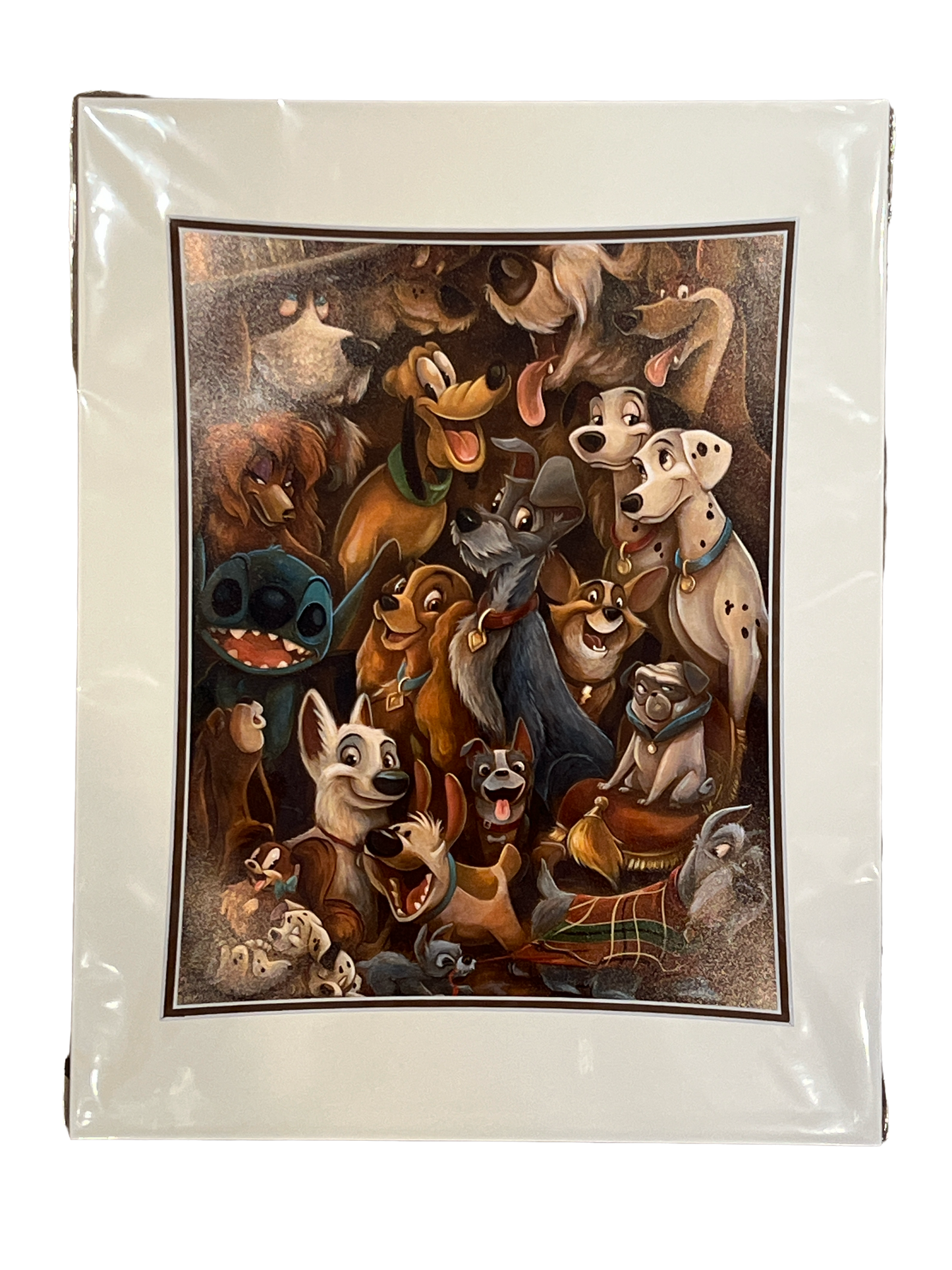 Disney Print "Disney Dog Days" by Darren Wilson 14x18" Matted Print