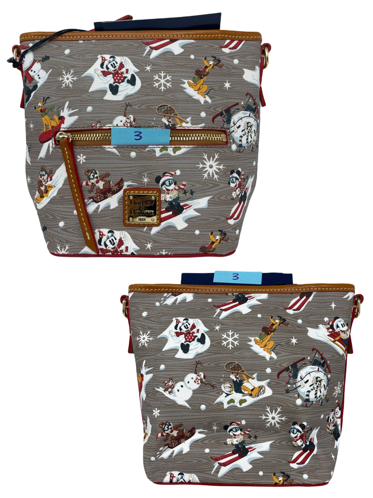 Disney Dooney & Bourke Mickey & Friends Holiday Crossbody Purse-Walts Lodge