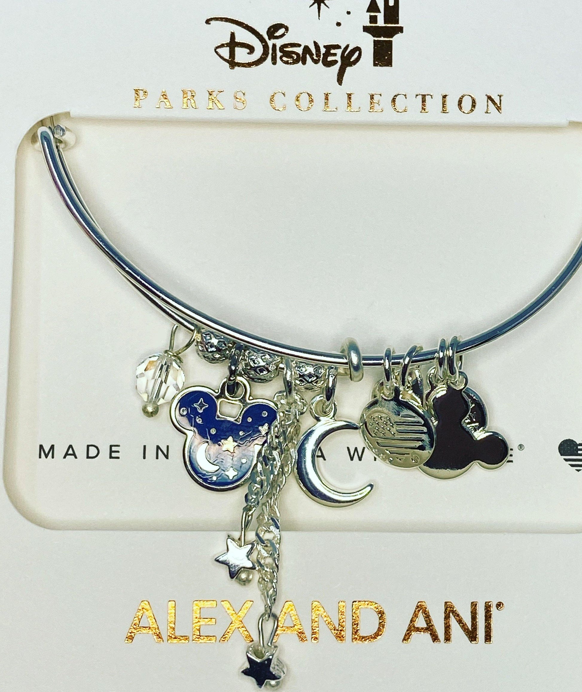 Disney Mickey Mouse Bangle by Alex and Ani – Wishes Come True Blue - World of Treasures