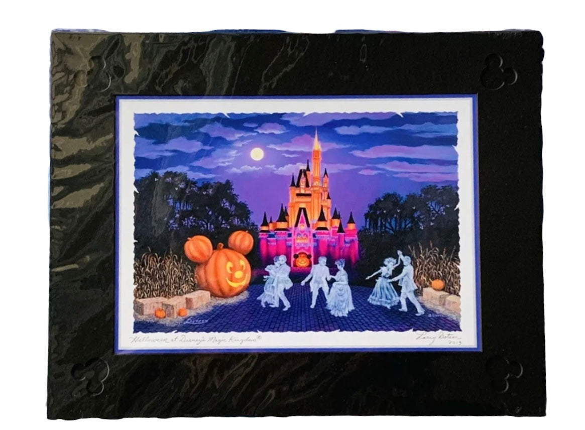 Disney Larry Dotson Halloween At Magic Kingdom 11x14 Print Including Mat