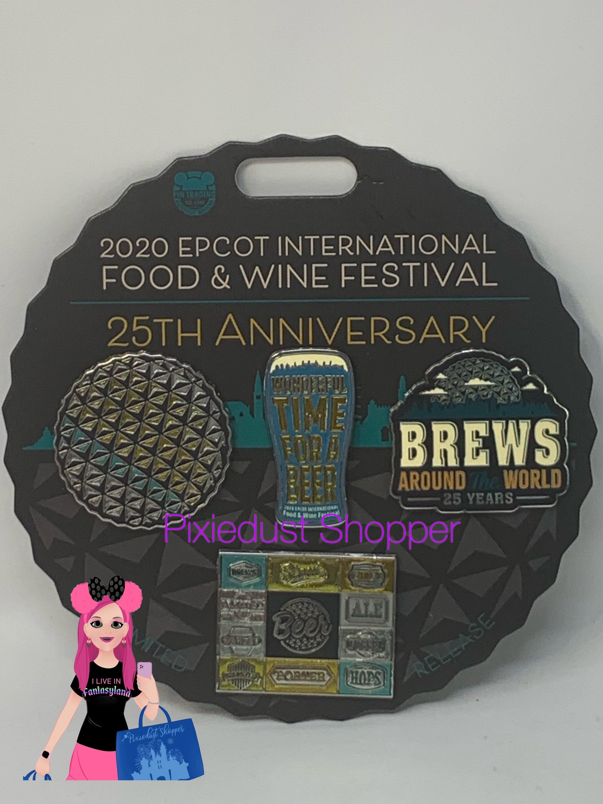 Disney Epcot Food and Wine Festival 2020 Brews Around the World 4 Pin Set-LE 1000 - World of Treasures