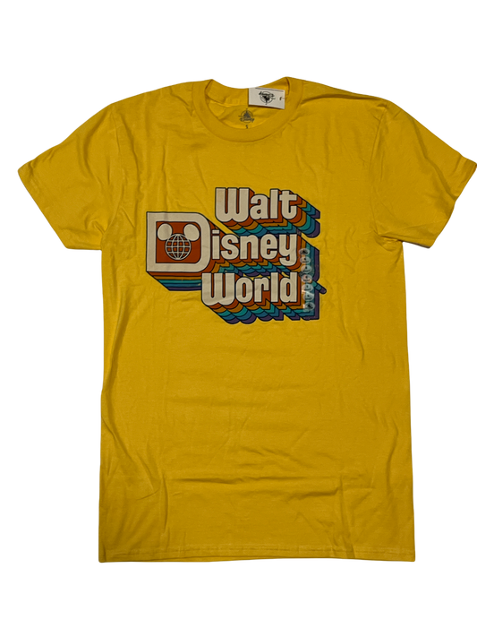 Retro Logo Yellow Adult Shirt - Walt Disney World