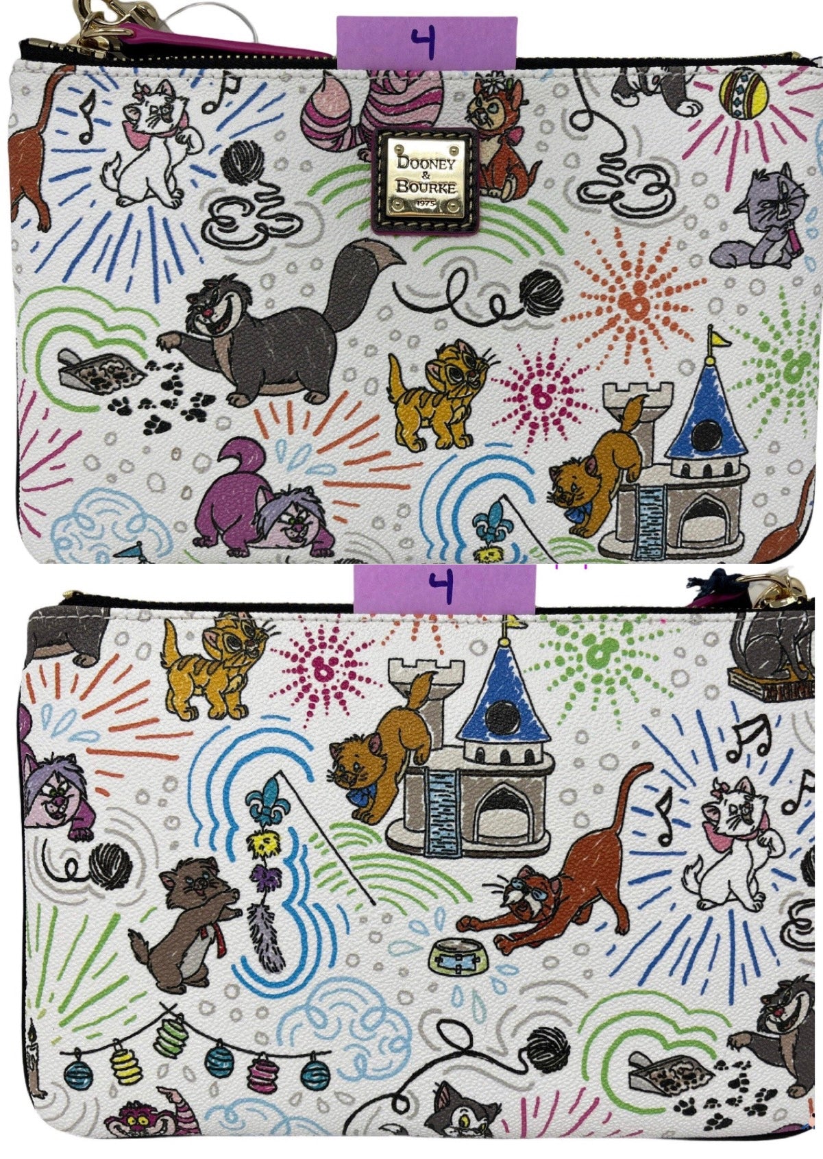 Disney Cats Sketch Dooney & Bourke Wristlet Wallet