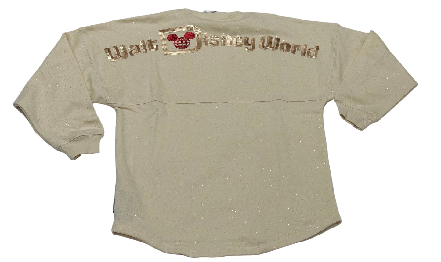 Walt Disney World Sequin Santa Mickey Glitter Spirit Jersey