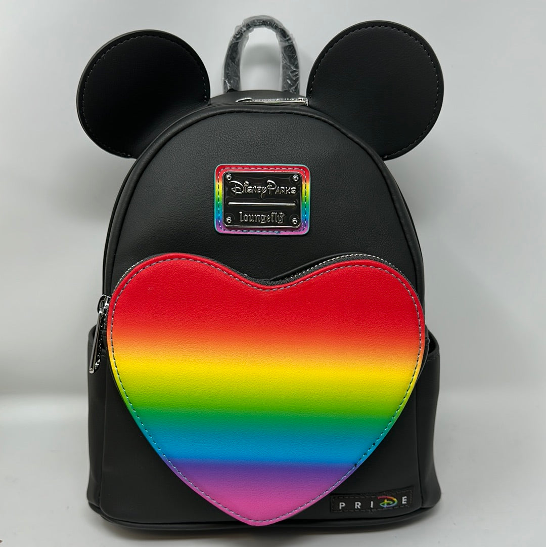 Disney Mickey Rainbow Heart Pride Loungefly Backpack 2022