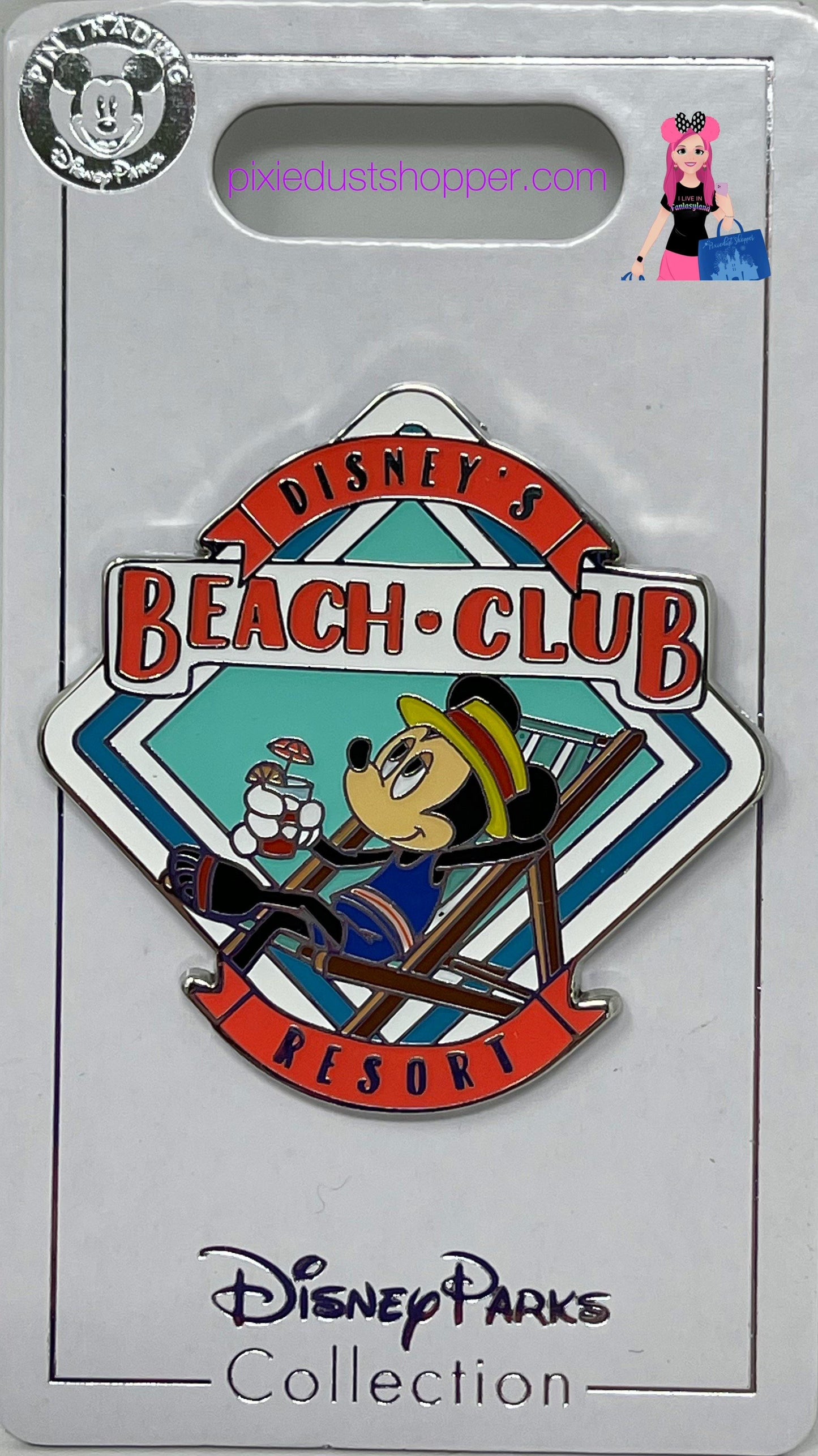 Disney Beach Club Resort Mickey Pin - World of Treasures