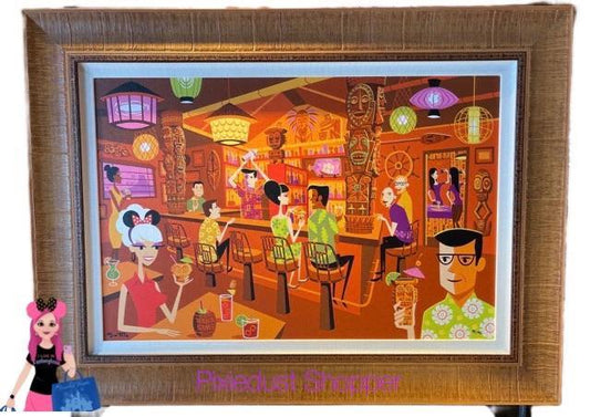 2020 Disney SHAG Trader Sam's In The Enchanted Tiki Bar LE Framed Gilee 91/195 - World of Treasures