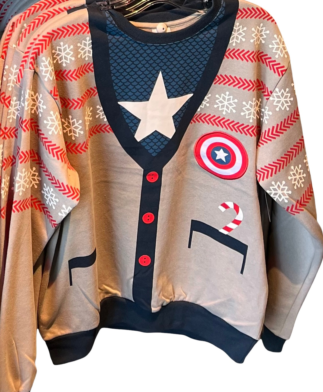 Disney Marvel Captain America Ugly Sweater Pullover Sweatshirt Christmas 2021