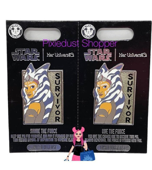 Disney Star Wars Her Universe Ahsoka Tano 2 Pin Set - World of Treasures