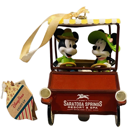 Disney Vacation Club Saratoga Springs Mickey Minnie Car Ornament