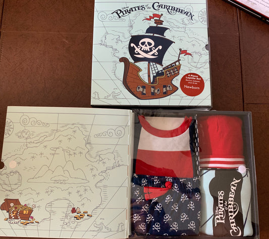 Disney Pirates of the Caribbean Layette 4 Piece Baby Newborn Set