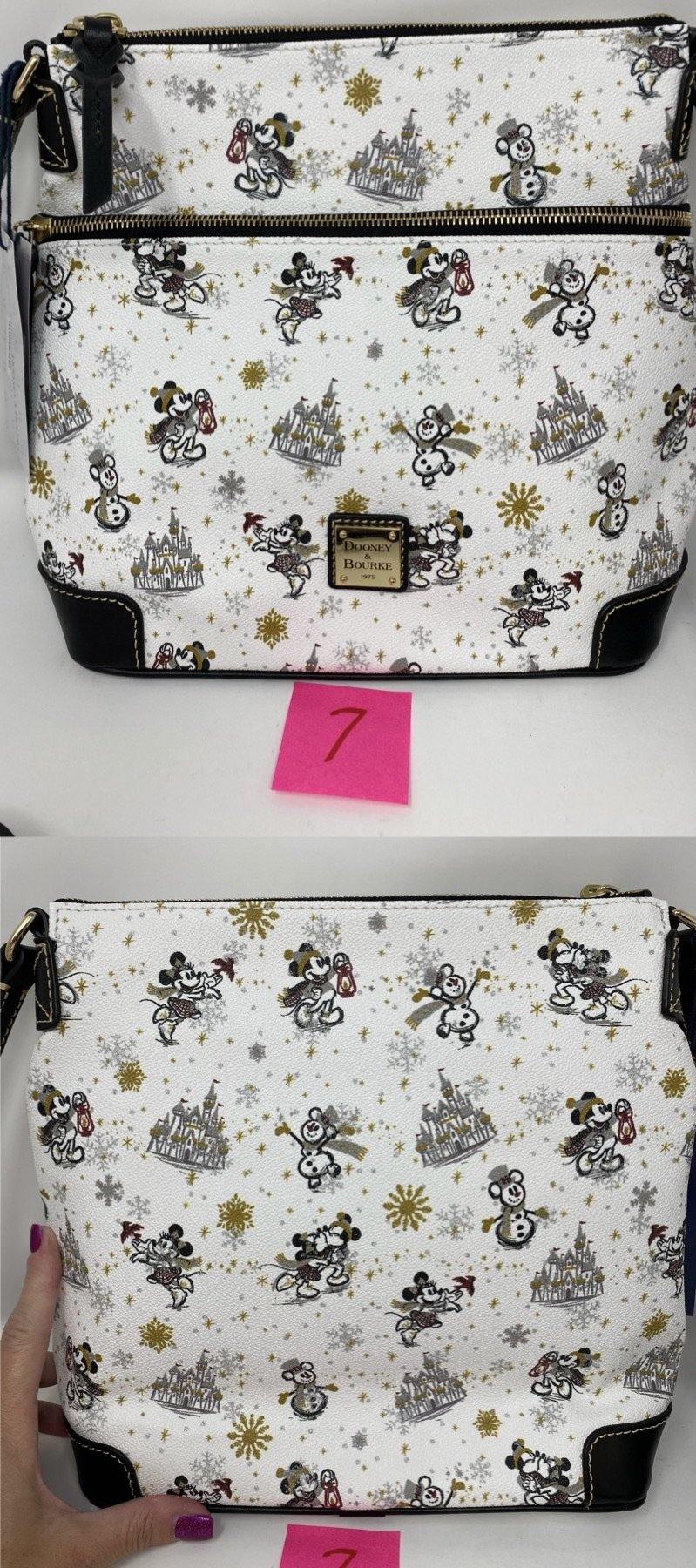 Disney Dooney & Bourke Mickey and Minnie Mouse Holiday Dooney Crossbody Bag Purse - World of Treasures