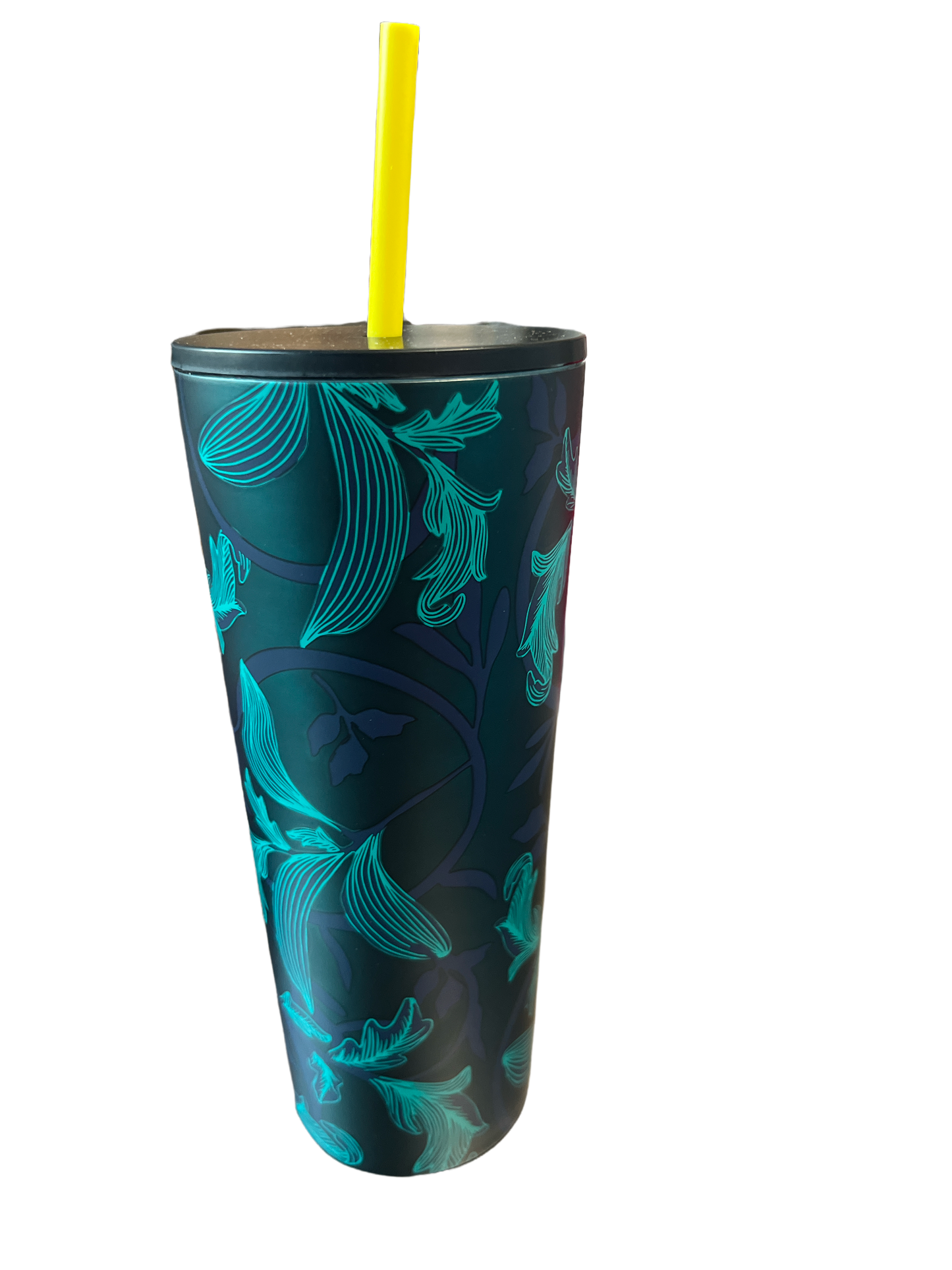 Starbucks Fall 2021 Release Emerald Floral Steel Venti Tumbler