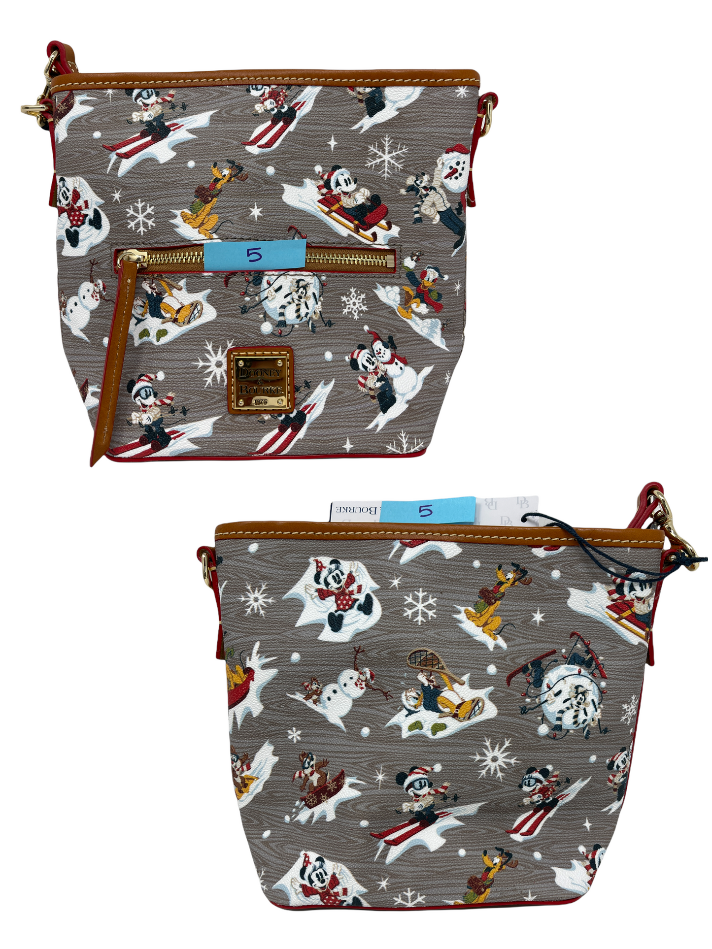 Disney Dooney & Bourke Mickey & Friends Holiday Crossbody Purse-Walts Lodge